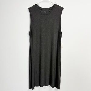 Daily Ritual Swing Dress Womens XL Gray Muscle Sleeve Jersey Relaxed NWT